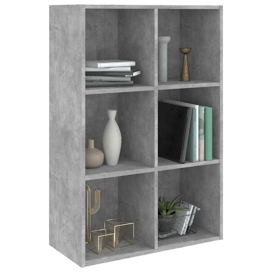 Book Cabinet/Sideboard Concrete Grey 66x30x98cm Engineered Wood