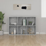 Book Cabinet/Sideboard Concrete Grey 66x30x98 cm Engineered Wood - Top-Down View