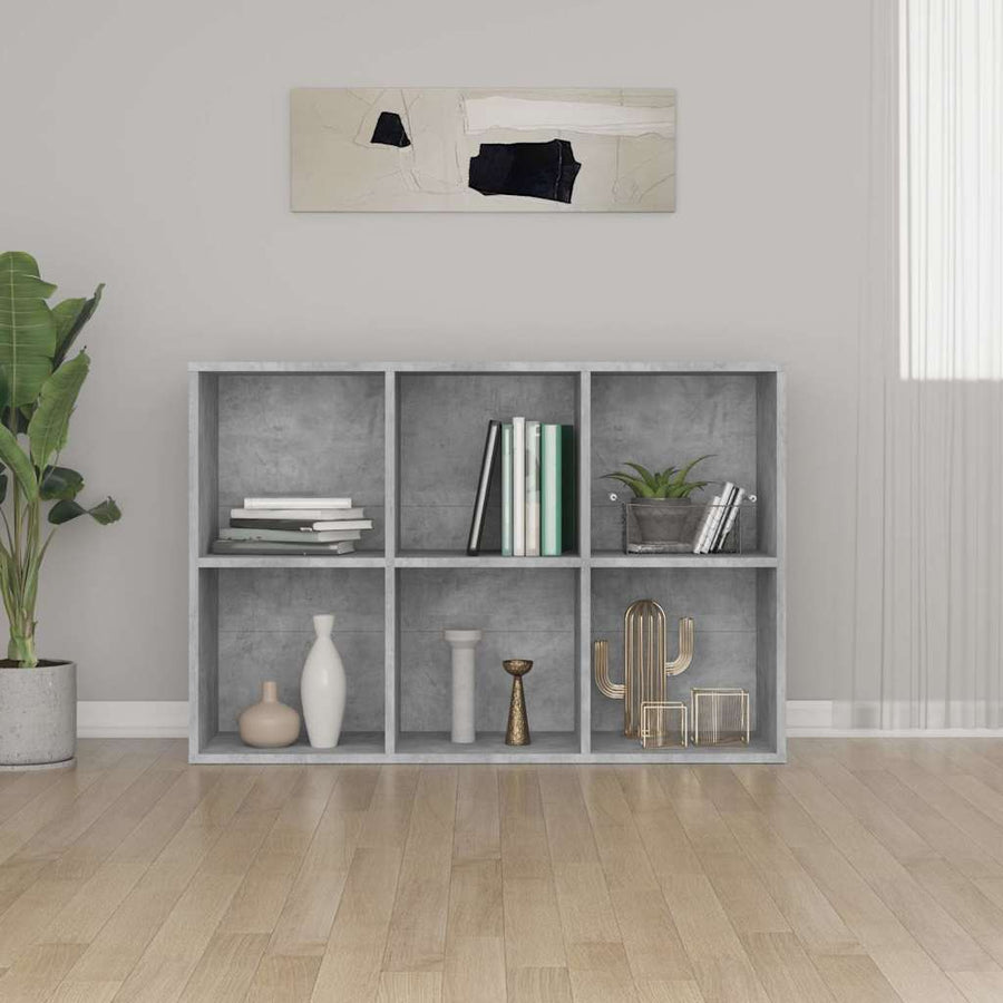 Book Cabinet/Sideboard Concrete Grey 66x30x98cm Engineered Wood