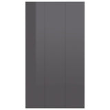 Book Cabinet/Sideboard High Gloss Grey 66x30x98 cm Engineered Wood - Low Angle