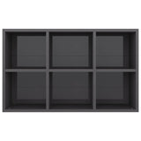 Book Cabinet/Sideboard High Gloss Grey 66x30x98 cm Engineered Wood