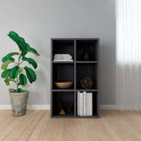 Book Cabinet/Sideboard High Gloss Grey 66x30x98 cm Engineered Wood
