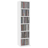 CD Cabinet White 21x20x88 cm Engineered Wood - Side View
