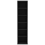 CD Cabinet Black 21x20x88 cm Engineered Wood - Top-Down View