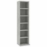 CD Cabinet Concrete Grey 21x20x88 cm Engineered Wood - Front View