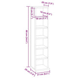 CD Cabinet White and Sonoma Oak 21x20x88 cm Engineered Wood - Rear View