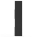 Room Divider/Book Cabinet Black 110x24x110 cm Engineered Wood