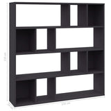 Room Divider/Book Cabinet Grey 110x24x110 cm Engineered Wood - Front View