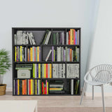 Room Divider/Book Cabinet Grey 110x24x110 cm Engineered Wood - Side View