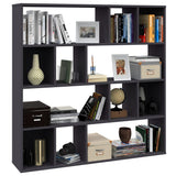 Room Divider/Book Cabinet Grey 110x24x110 cm Engineered Wood - Top-Down View