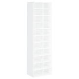 Shoe Cabinet White 54x34x183 cm Engineered Wood