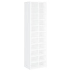Shoe Cabinet White 54x34x183 cm Engineered Wood