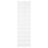 Shoe Cabinet White 54x34x183 cm Engineered Wood
