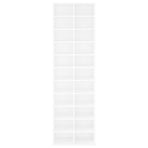 Shoe Cabinet White 54x34x183 cm Engineered Wood