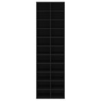 Shoe Cabinet Black 54x34x183 cm Engineered Wood