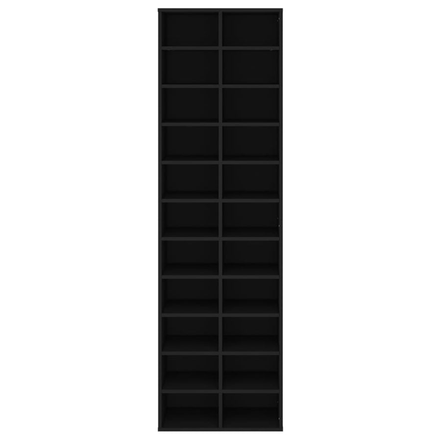 Shoe Cabinet Black 54x34x183 cm Engineered Wood