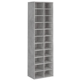 Shoe Cabinet Concrete Grey 54x34x183 cm Engineered Wood - Front View