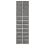 Shoe Cabinet Concrete Grey 54x34x183 cm Engineered Wood - Top-Down View