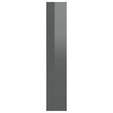 Shoe Cabinet High Gloss Grey 54x34x183 cm Engineered Wood - 45-Degree Angle