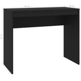 Desk Black 90x40x72 cm Engineered Wood - Front View