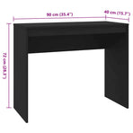 Desk Black 90x40x72 cm Engineered Wood