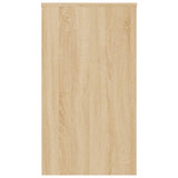 Desk Sonoma Oak 90x40x72 cm Engineered Wood - Rear View