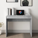 Desk Concrete Grey 90x40x72 cm Engineered Wood - Side View