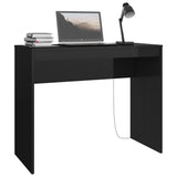 Desk High Gloss Black 90x40x72 cm Engineered Wood