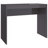 Desk High Gloss Grey 90x40x72 cm Engineered Wood