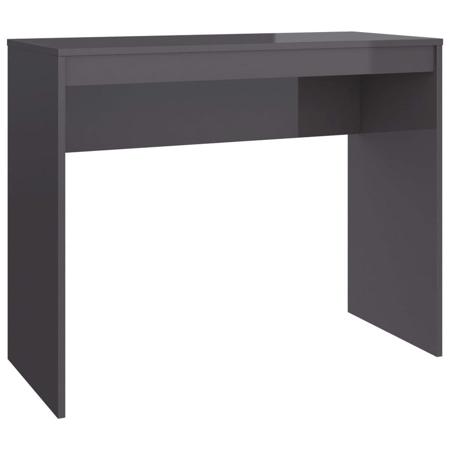 Desk High Gloss Grey 90x40x72 cm Engineered Wood