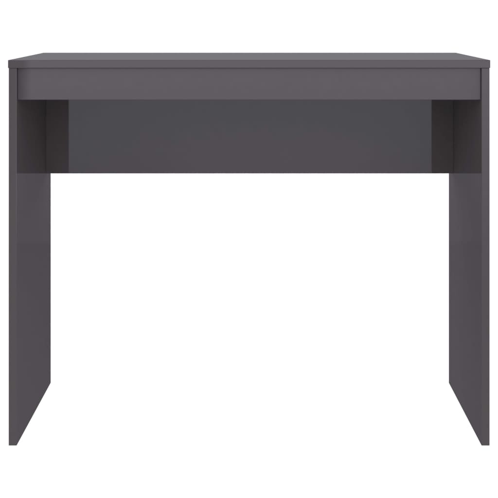 Desk High Gloss Grey 90x40x72 cm Engineered Wood