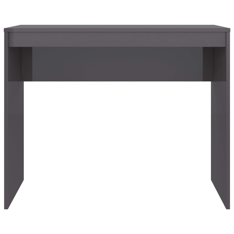 Desk High Gloss Grey 90x40x72 cm Engineered Wood