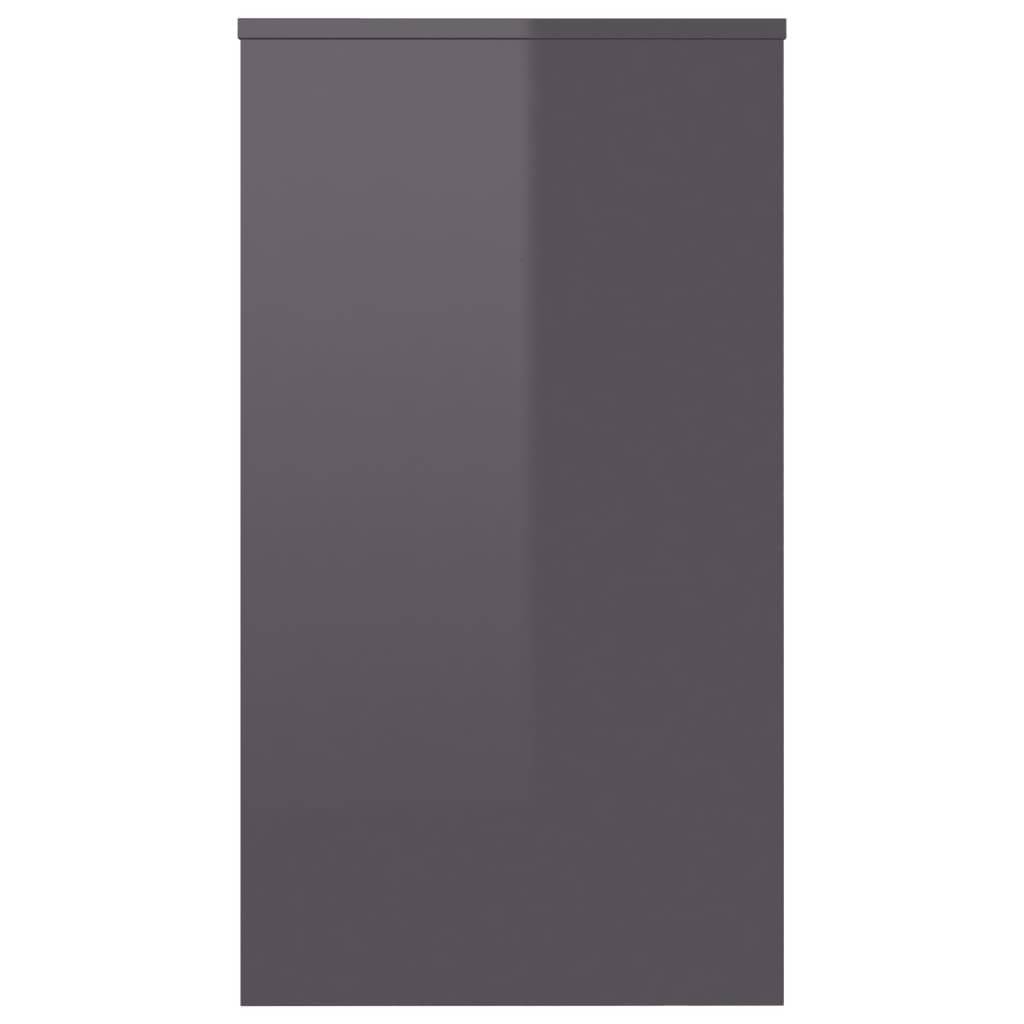 Desk High Gloss Grey 90x40x72 cm Engineered Wood