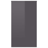Desk High Gloss Grey 90x40x72 cm Engineered Wood