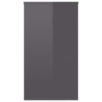 Desk High Gloss Grey 90x40x72 cm Engineered Wood
