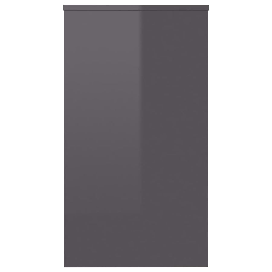 Desk High Gloss Grey 90x40x72 cm Engineered Wood