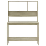 Desk with Shelves Sonoma Oak 110x45x157 cm Engineered Wood