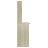 Desk with Shelves Sonoma Oak 110x45x157 cm Engineered Wood