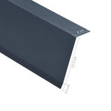 L-shape Roof Edge Plates 5 pcs Aluminium Anthracite 170cm - Top-Down View