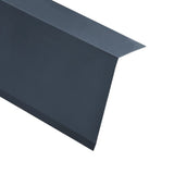 L-shape Roof Edge Plates 5 pcs Aluminium Anthracite 170cm - Side View