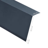 L-shape Roof Edge Plates 5 pcs Aluminium Anthracite 170cm - Top-Down View