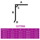 L-shape Roof Edge Plates 5 pcs Aluminium Anthracite 170cm - 45-Degree Angle