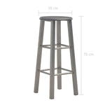 Bar Stools 2 pcs Anthracite MDF - Rear View