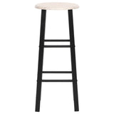 Bar Stools 2 pcs Black MDF