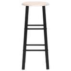 Bar Stools 2 pcs Black MDF