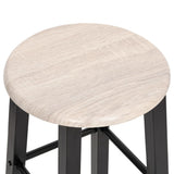 Bar Stools 2 pcs Black MDF