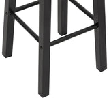 Bar Stools 2 pcs Black MDF - Rear View