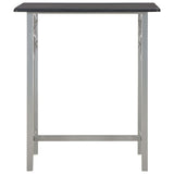 3 Piece Bar Set Wood and Steel Black - Side View
