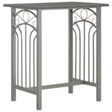 3 Piece Bar Set Wood and Steel Anthracite
