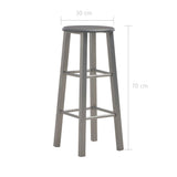 3 Piece Bar Set Wood and Steel Anthracite - Extra Image